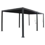 Pergola bioclimatique "Windsor" en aluminium - 3 x 6 m - Gris