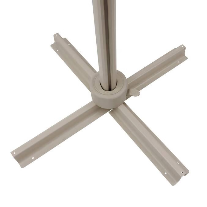 Parasol déporté rectangulaire inclinable MELHIA Lin / Argile 4 x 3 m - Aluminium traité époxy, Acier, Oléfine – Image 5