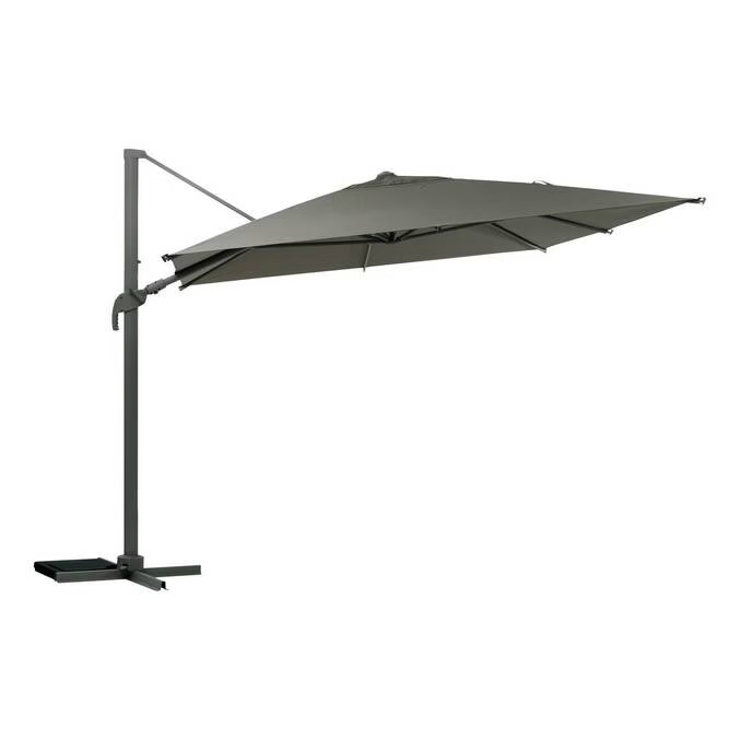 Parasol déporté rectangulaire inclinable MELHIA Vert laurier 4 x 3 m - Aluminium, Acier, Oléfine – Image 2