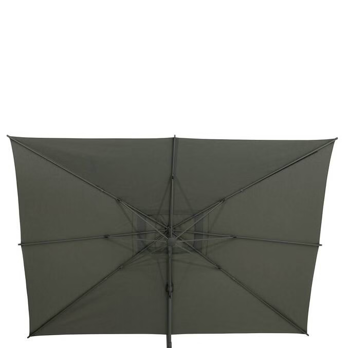 Parasol déporté rectangulaire inclinable MELHIA Vert laurier 4 x 3 m - Aluminium, Acier, Oléfine – Image 3
