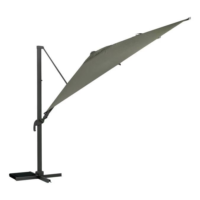Parasol déporté rectangulaire inclinable MELHIA Vert laurier 4 x 3 m - Aluminium, Acier, Oléfine – Image 4