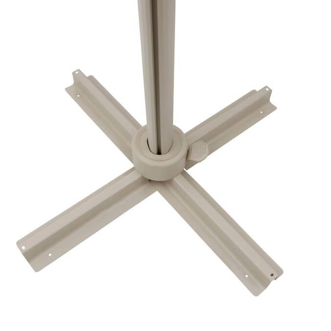 Parasol déporté rectangulaire inclinable MELHIA Lin 4 x 3 m - Aluminium traité époxy, Acier, Oléfine – Image 5