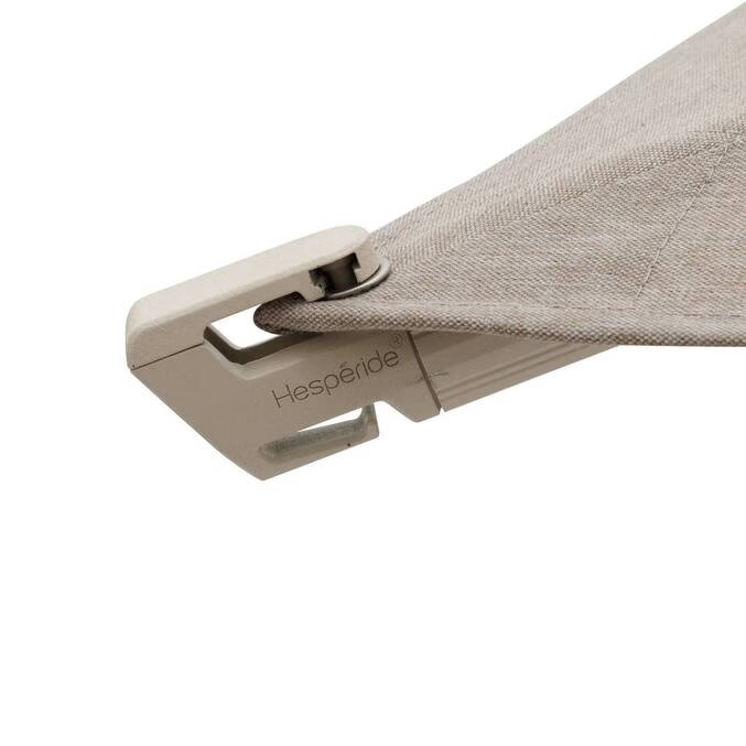 Parasol déporté rectangulaire inclinable MELHIA Lin 4 x 3 m - Aluminium traité époxy, Acier, Oléfine – Image 8