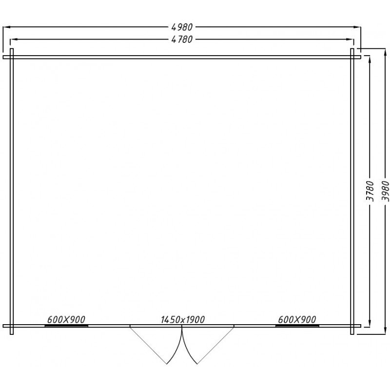 Abri en bois massif 19,8m² PLUS 28mm traité teinté marron Gardy Shelter – Image 5